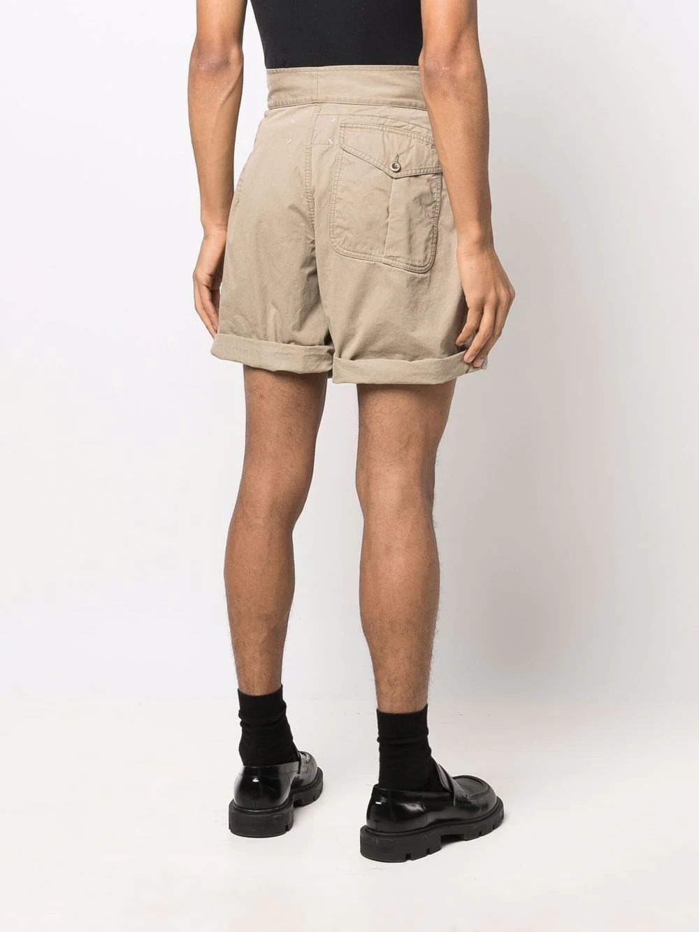 high-rise cargo shorts - 4