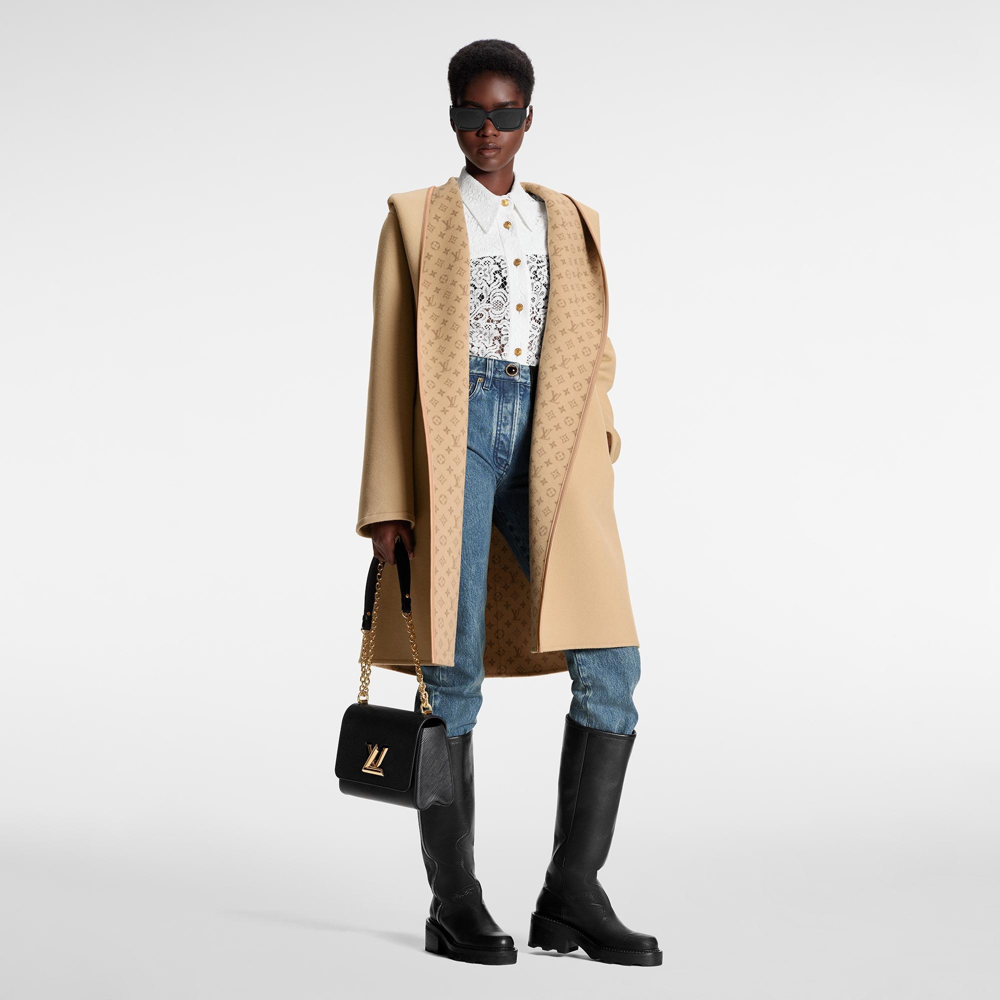Signature Double Face Hooded Wrap Coat - 2