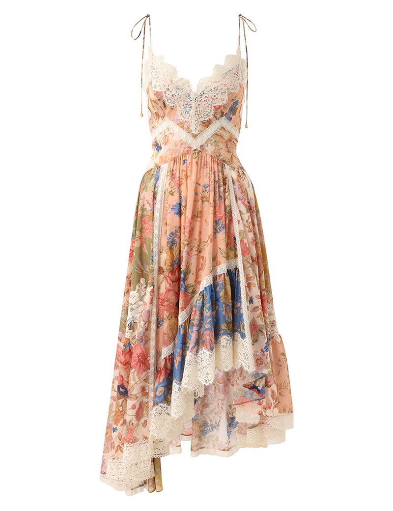 ego asymmetric dress Zimmermann - Tropicana Open Back Asymmetric Linen Dress (Size 2) – Goldie's main image 0