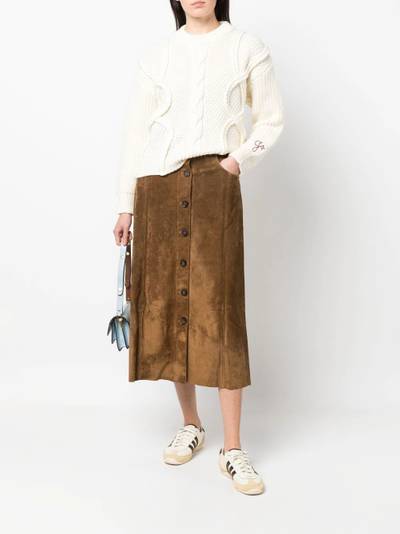Golden Goose buttoned-up leather skirt outlook