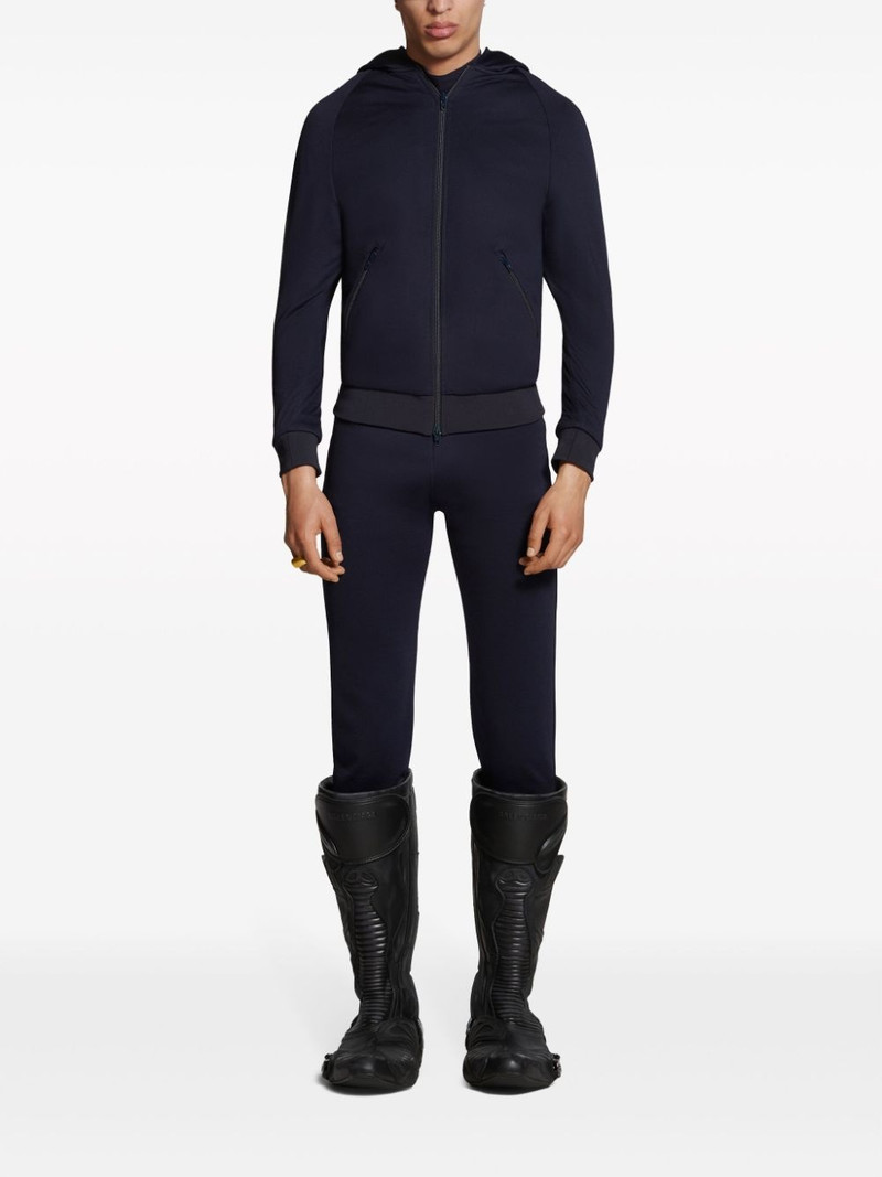 BALENCIAGA logo-print zip-up hoodie outlook