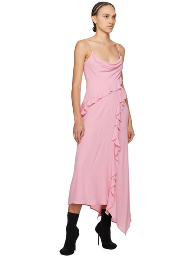 MSGM Pink Ruffle Maxi Dress outlook