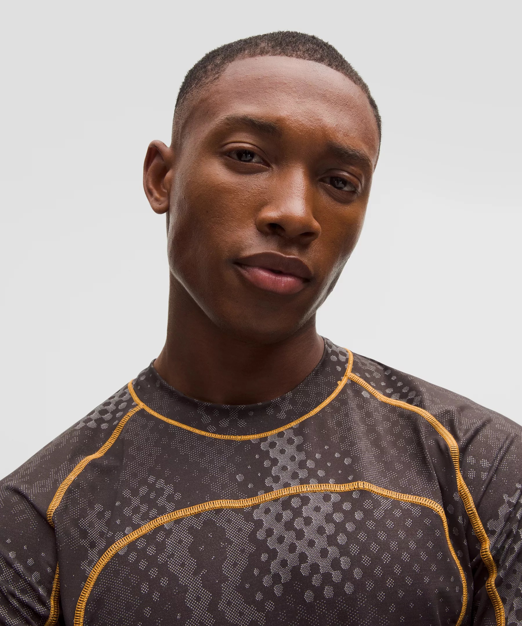Men's Jacquard Tight-Fit Long-Sleeve Shirt *SLNSH Collection - 4