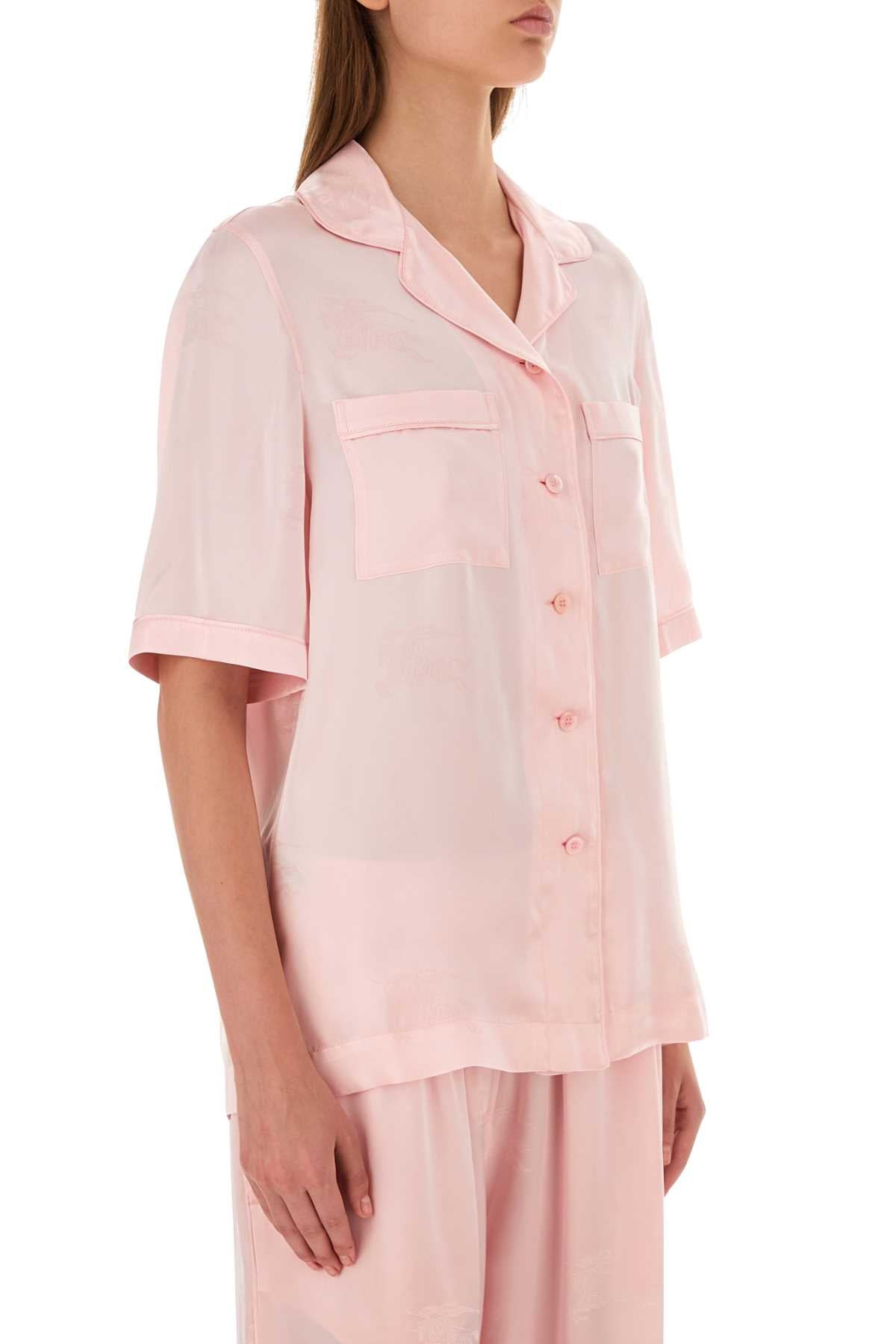 Burberry Women Pastel Pink Satin Shirt - 3