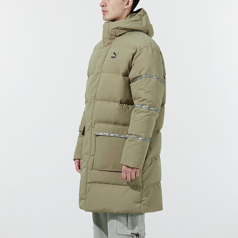 PUMA Classic Long Down Jacket 'Green' 846422-43 - 5