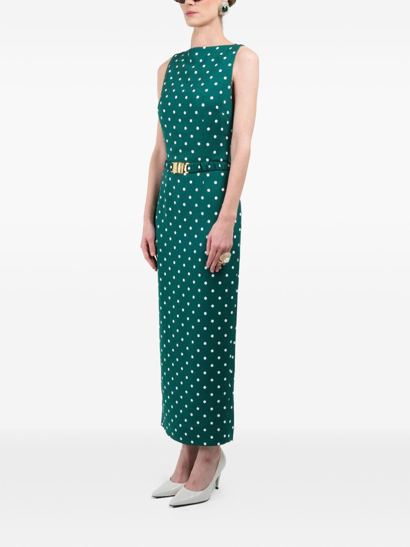 polka-dots straight-neckline maxi dress 4