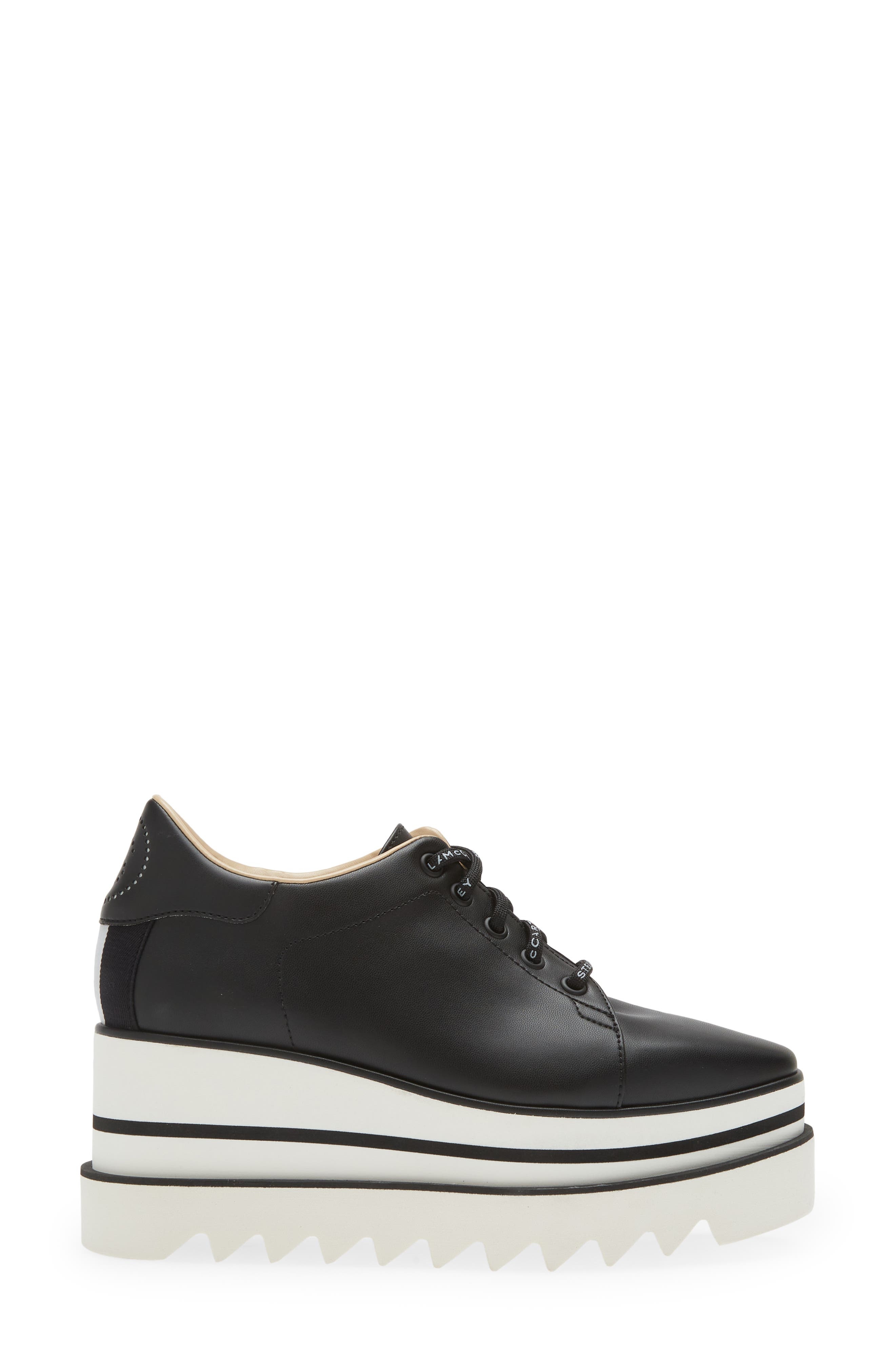 Stella McCartney Sneak-Elyse Platform Sneaker in 1065 Black/White at Nordstrom - 3