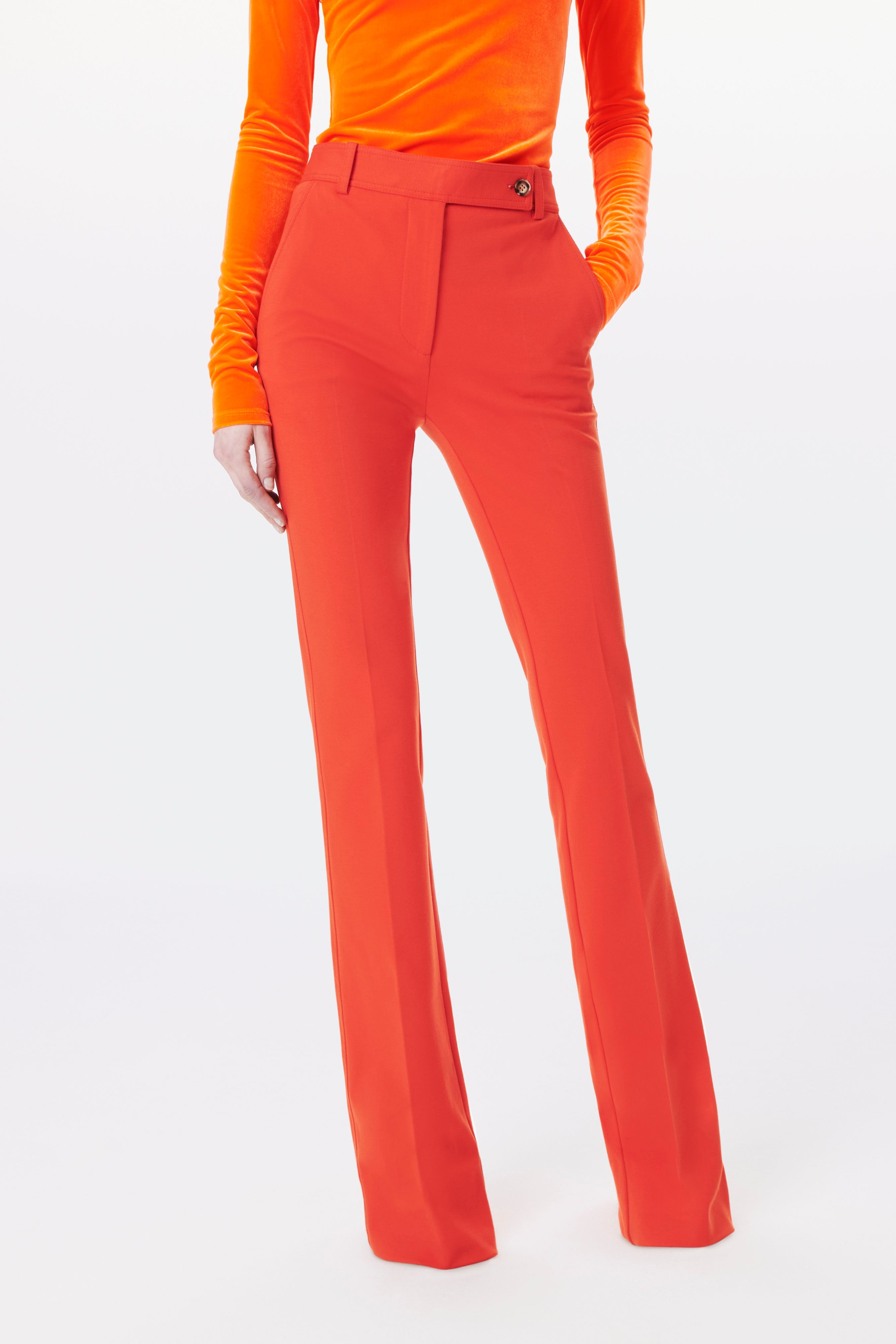Trompette Slim-Leg Trouser in Orange - 4