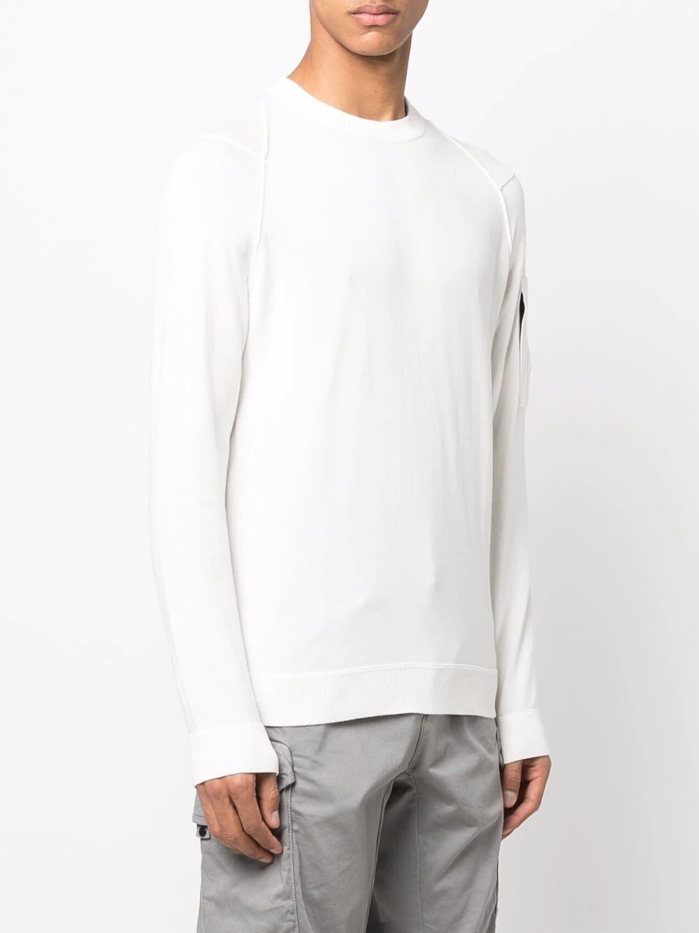 Lens-detailed sleeve jumper - 3