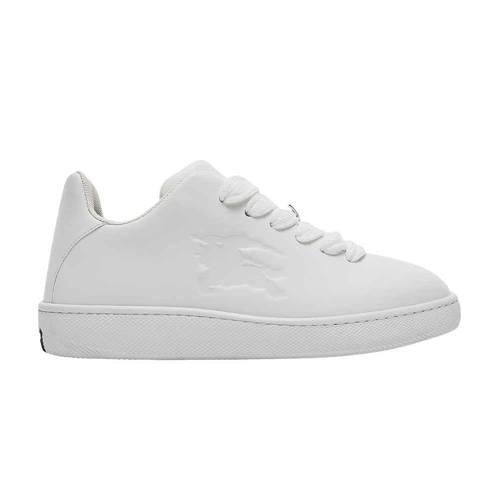 Burberry Leather Box Sneaker 'Debossed Equestrian Knight - White' - 1