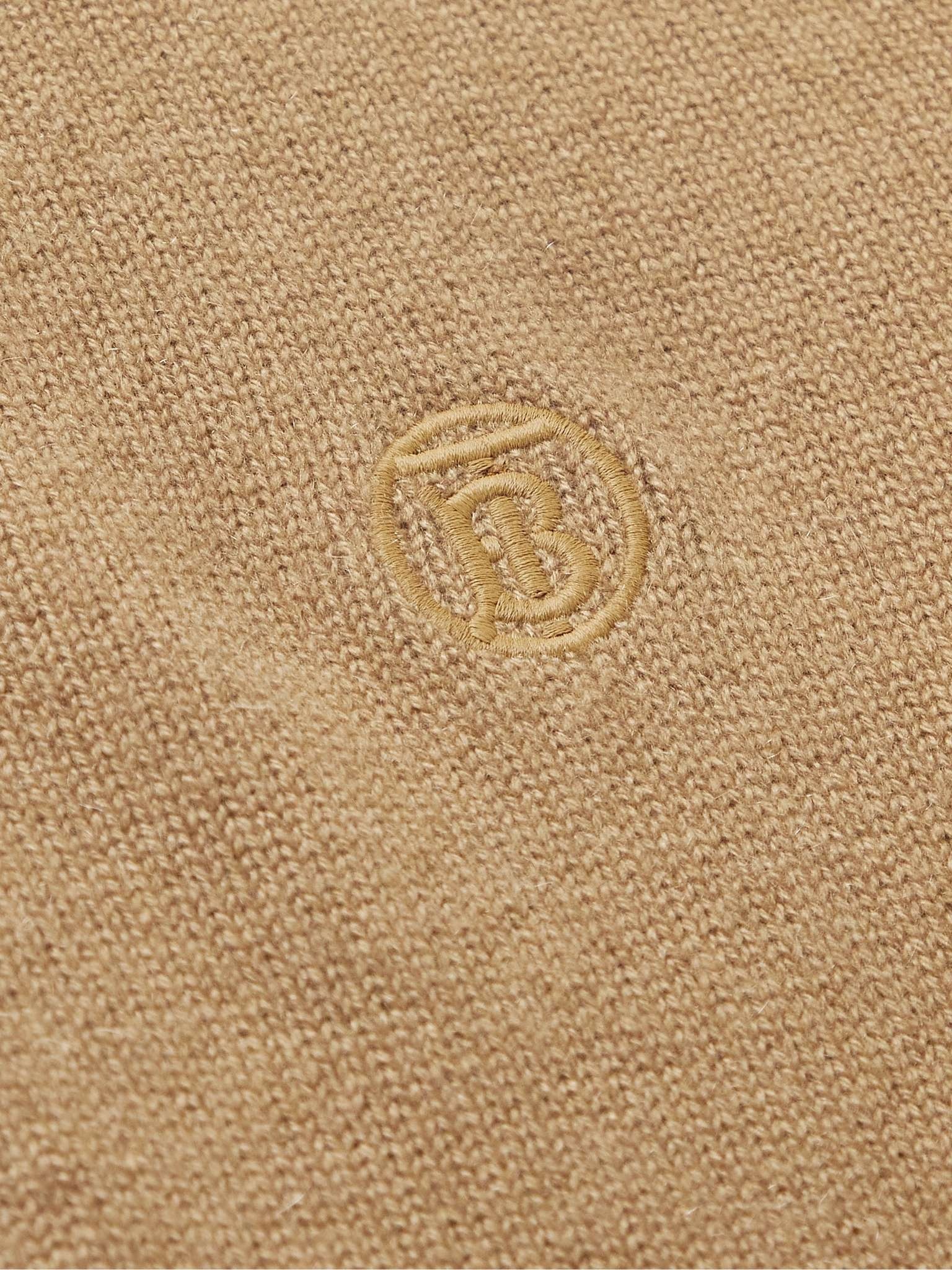 Logo-Embroidered Cashmere Half-Zip Sweater - 3