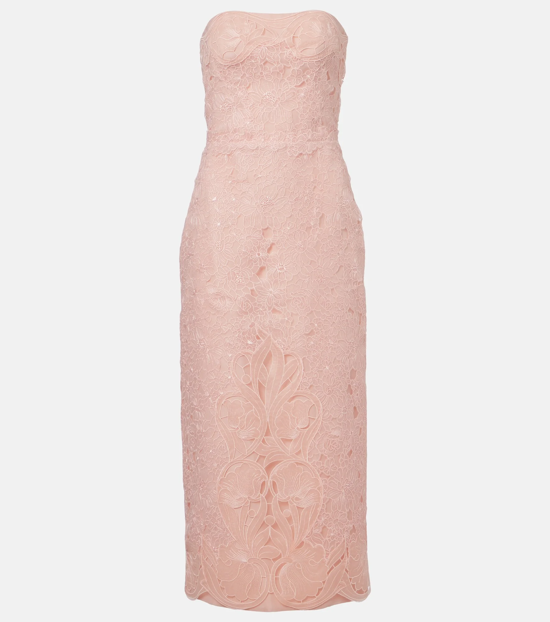 Jillie embroidered organza bustier gown - 1
