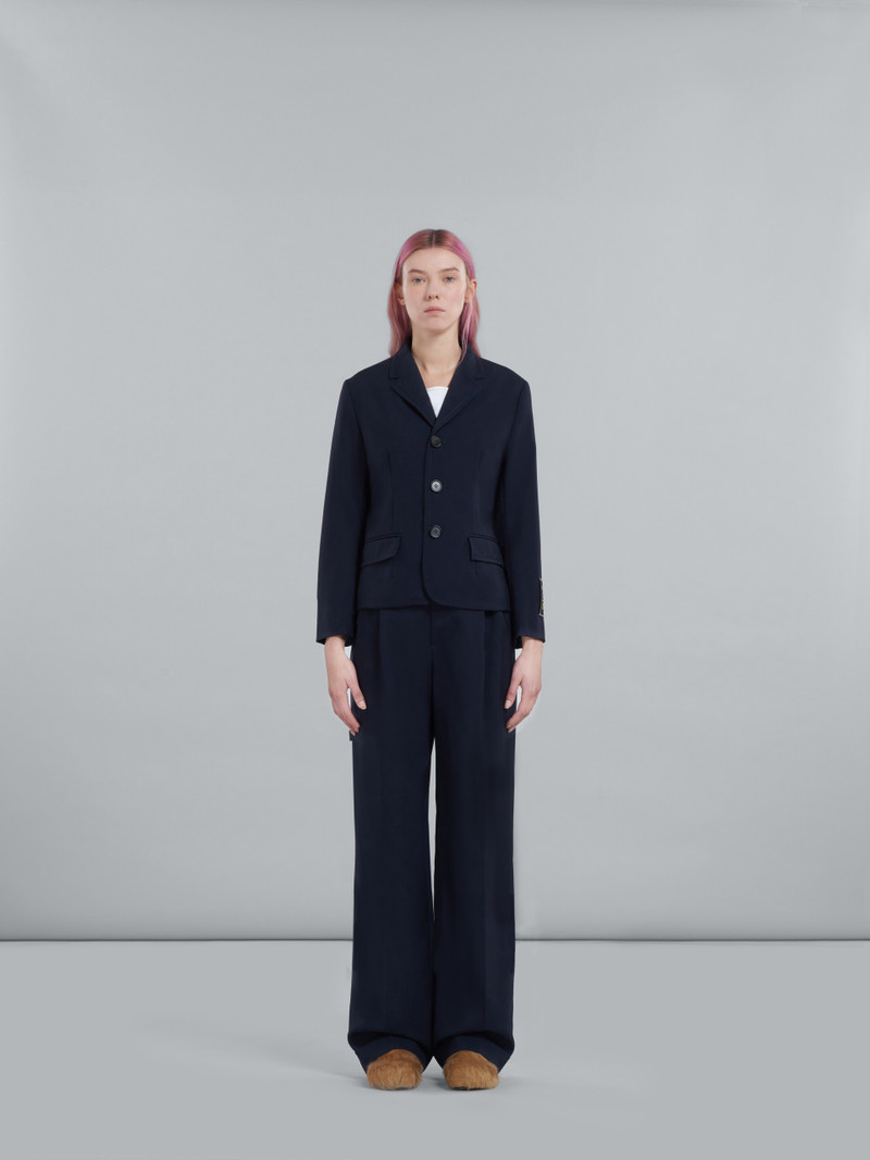 Marni BLUE BABY JACKET IN TROPICAL WOOL outlook