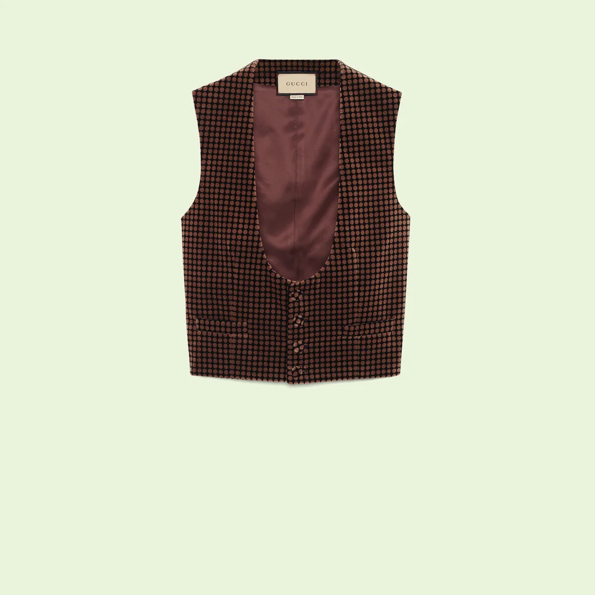 Polka dot velvet formal vest - 1