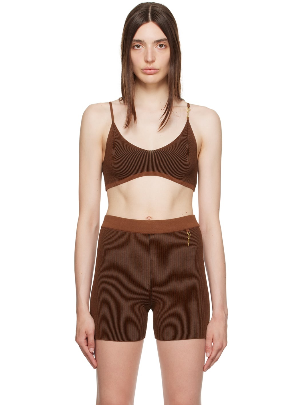 Brown Le Raphia 'Le Pralu' Bra - 1