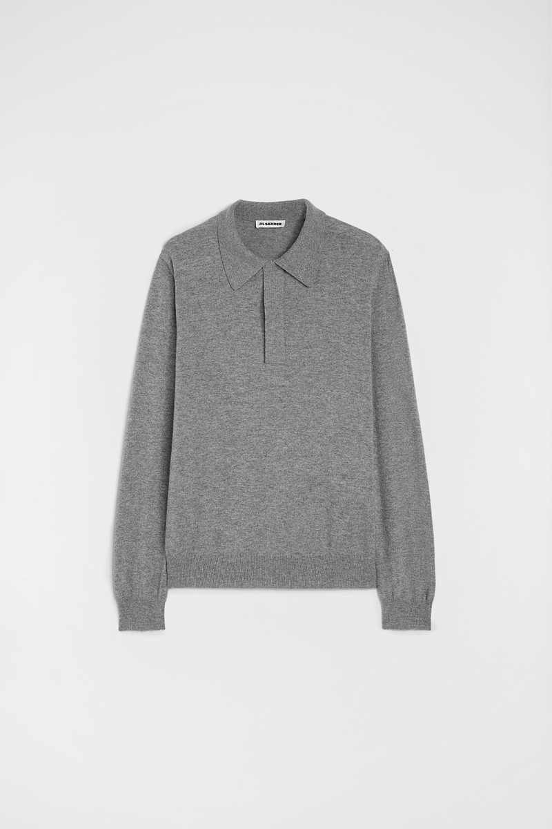 Lightweight Wool Polo Sweater 1