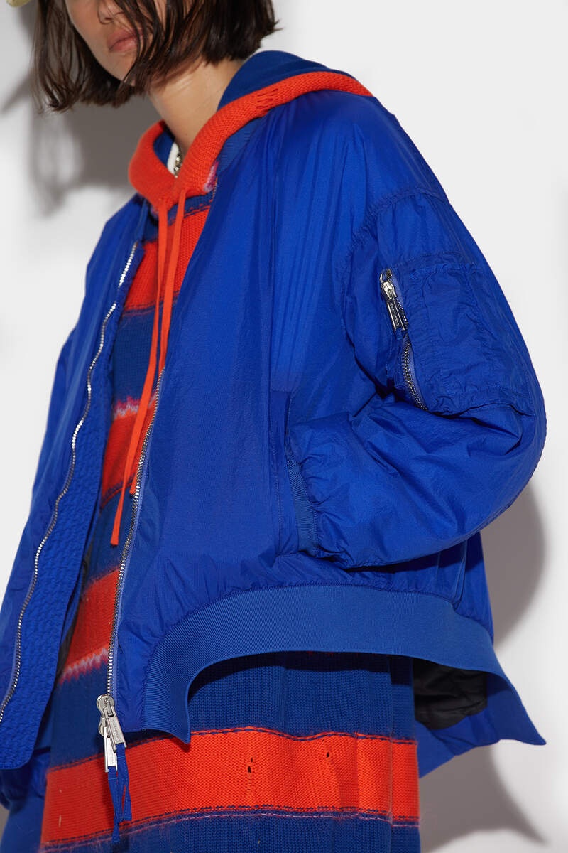 ROUND CUT OVERSIZED BOMBER - 4