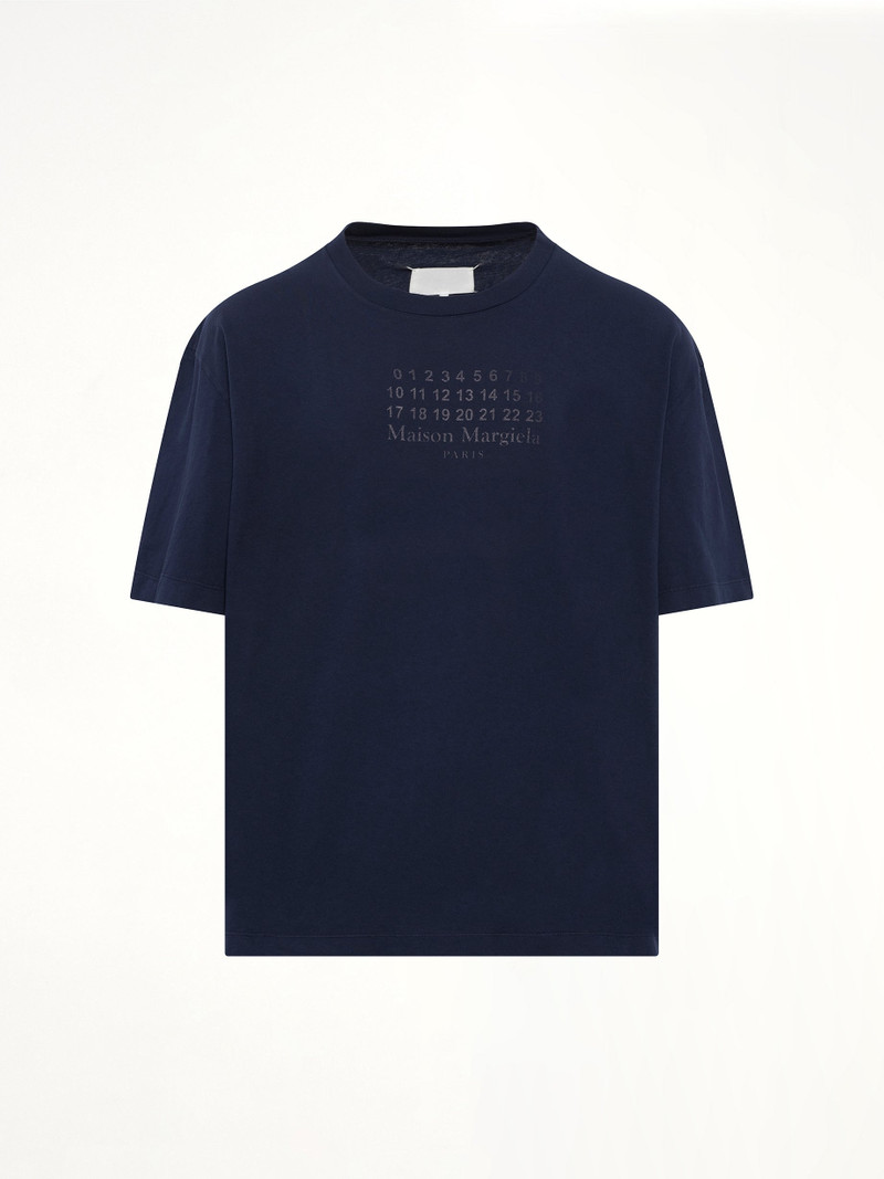 Maison Margiela Maison Margiela Logo T-Shirt in Vintage Blue outlook