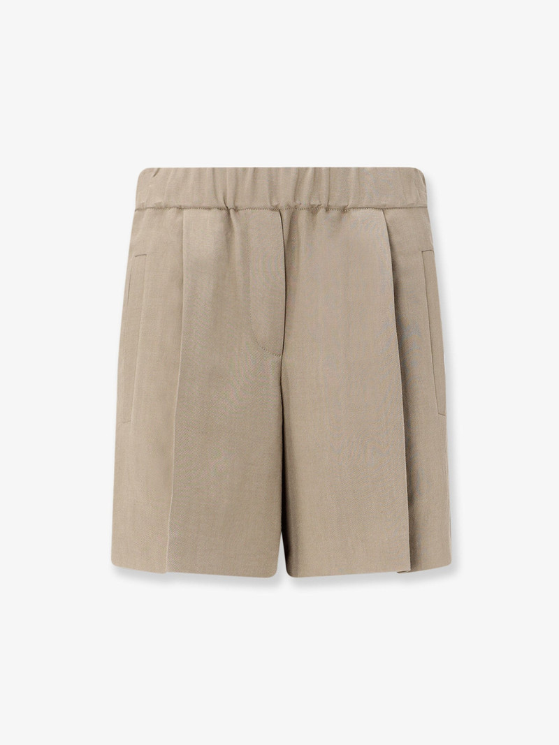 Viscose And Linen Blend Bermuda Shorts 1