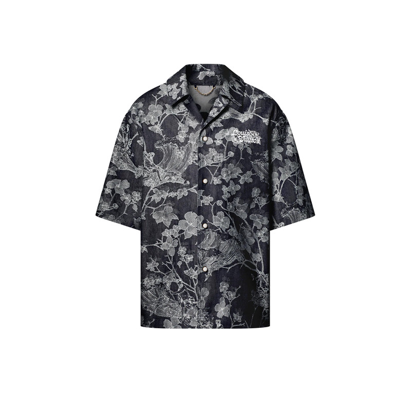 Short-Sleeved Denim Shirt - 1