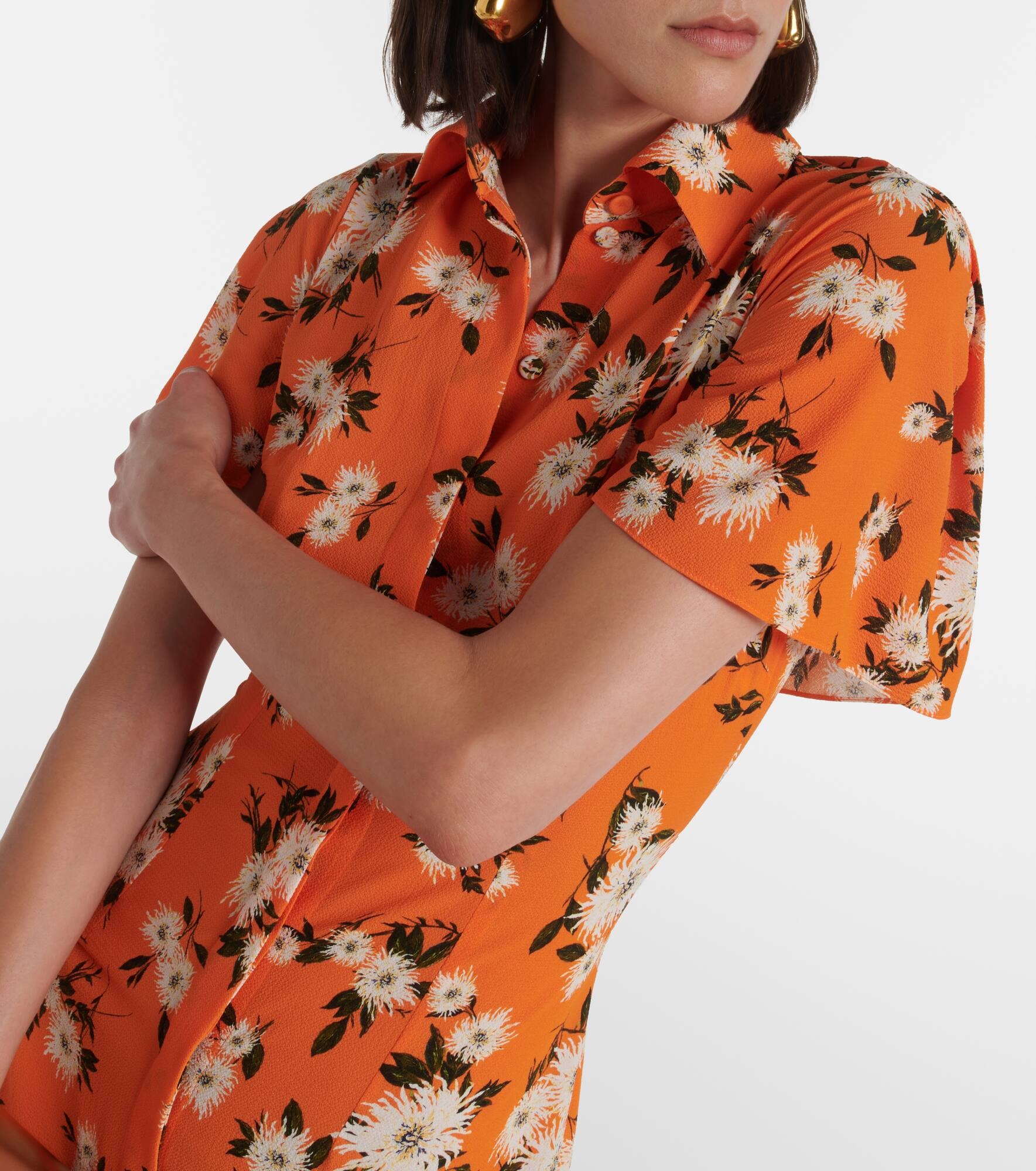 Florencia floral crêpe georgette shirtdress - 4
