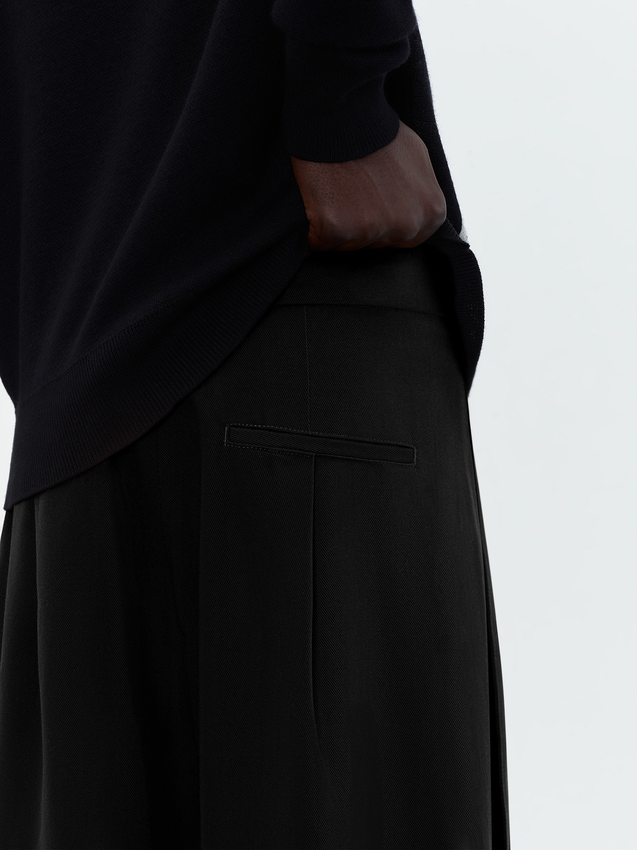 SIDE PLEAT SNAP PANT - 12