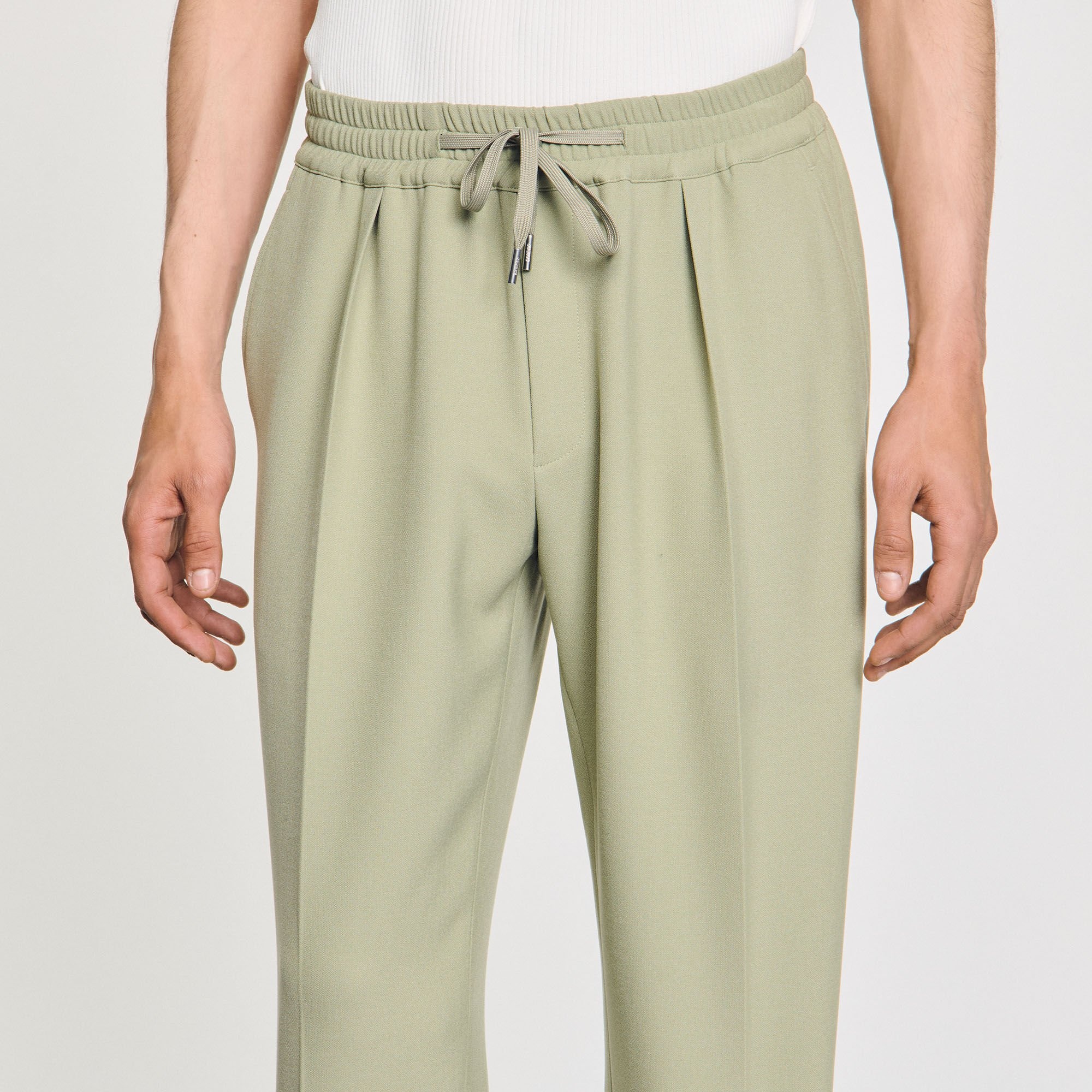 ELASTICATED STRAIGHT-LEG TROUSERS - 3