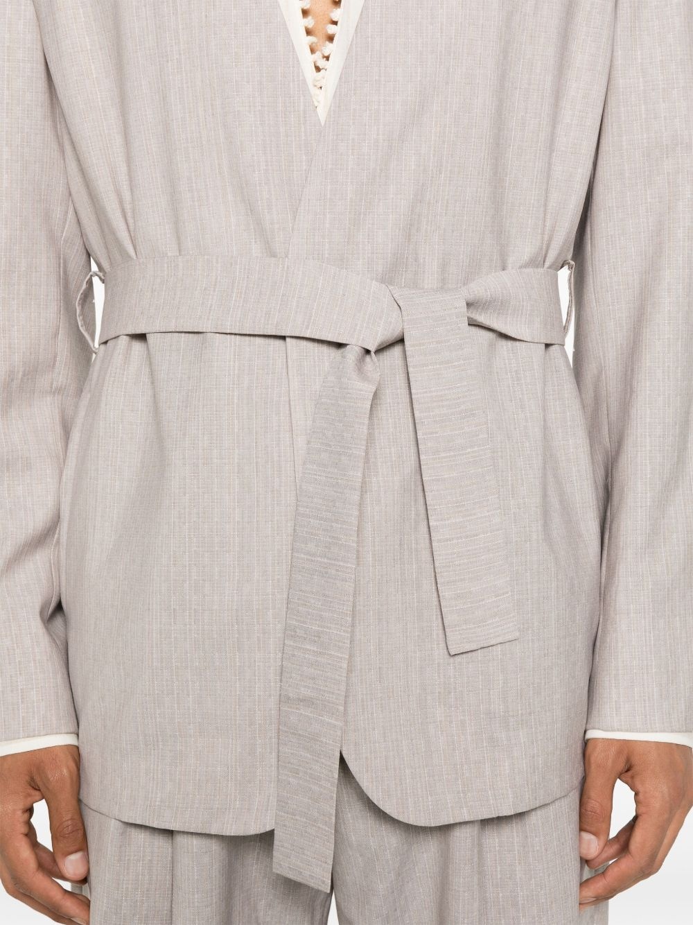virgin wool single-breasted suit - 4