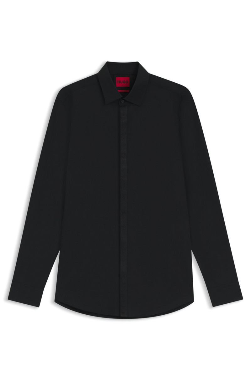 EASY-IRON SLIM-FIT SHIRT IN COTTON POPLIN 1