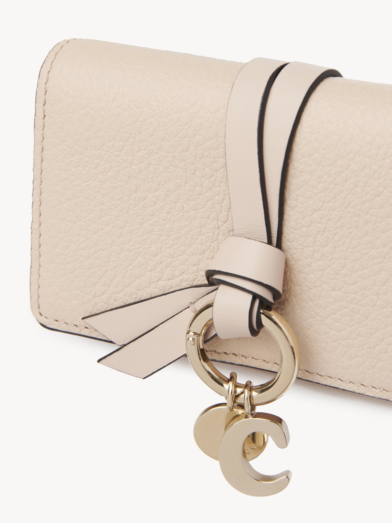 ALPHABET KEY CASE IN GRAINED LEATHER - 5