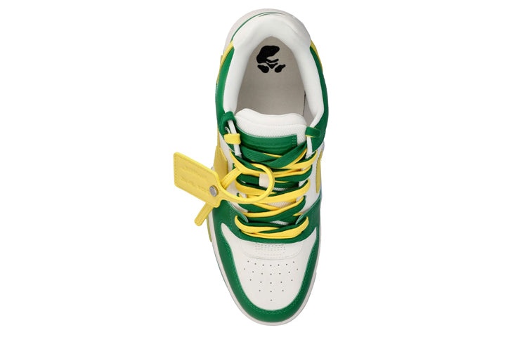 Off-White Out Of Office Low-Top Sneaker 'Green Yellow White' OMIA189S23LEA0045518 - 3