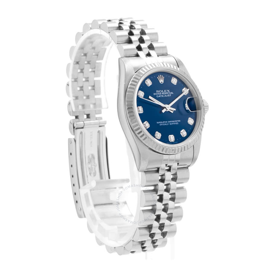 Pre-owned Rolex Datejust Automatic Diamond Blue Dial Men's Watch 68274 BLDJ - 7