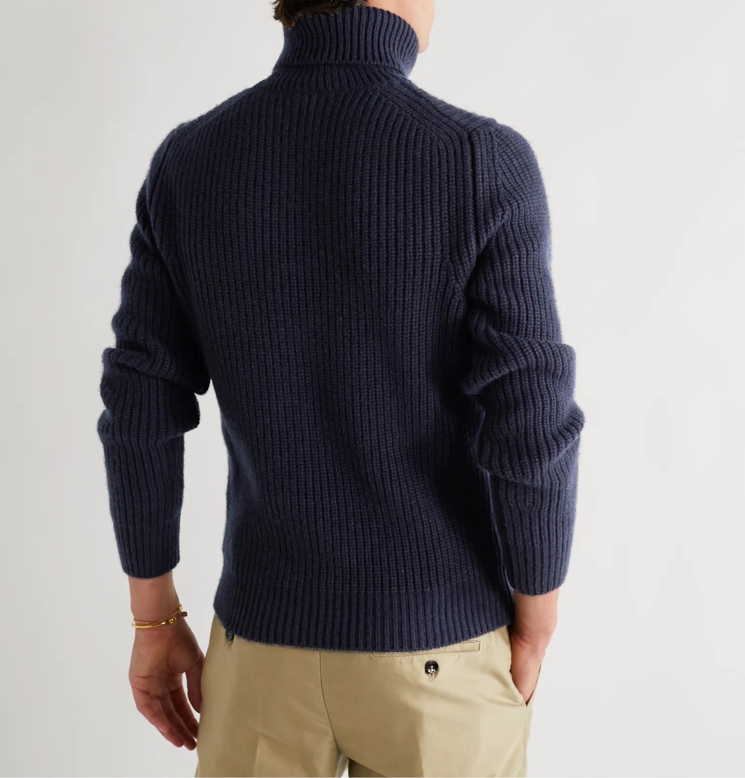 Ribbed Cashmere Rollneck Sweater - 4