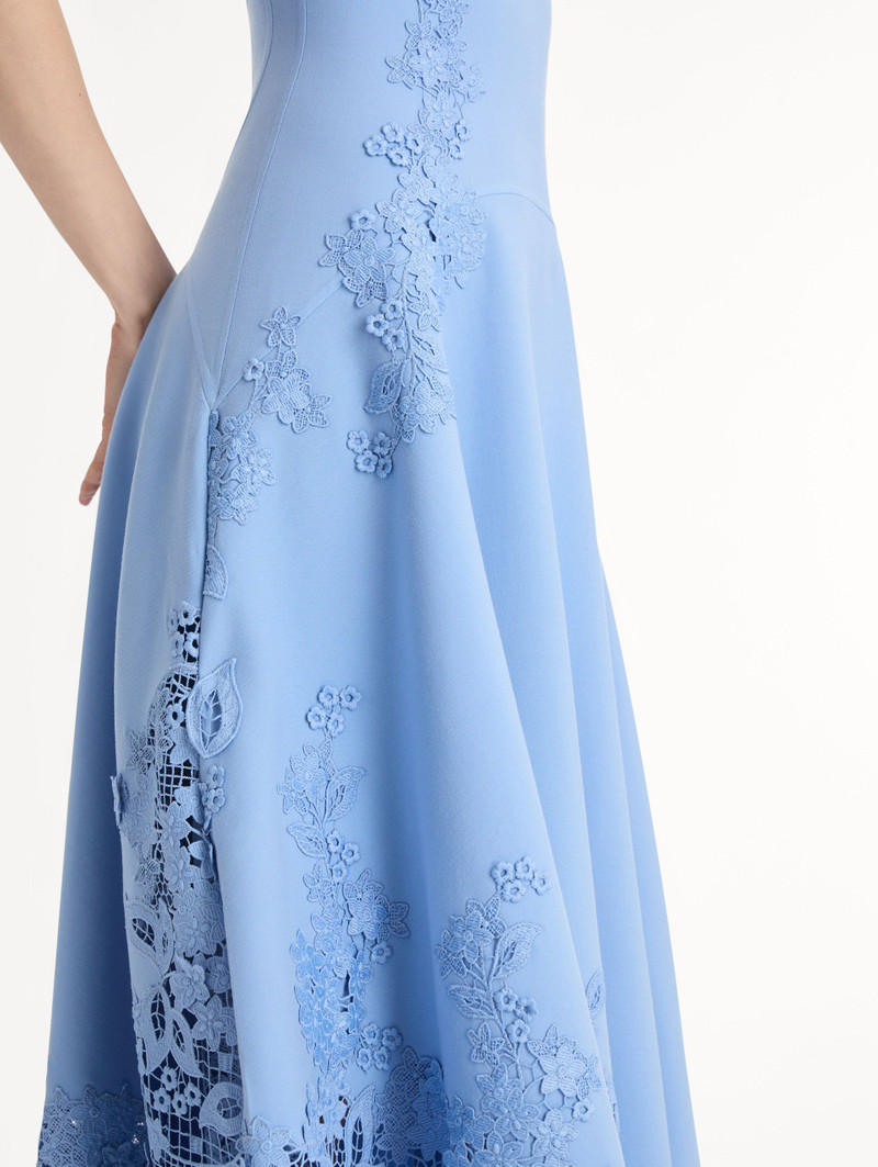 PORCELAIN FLOWER GUIPURE DRESS 5