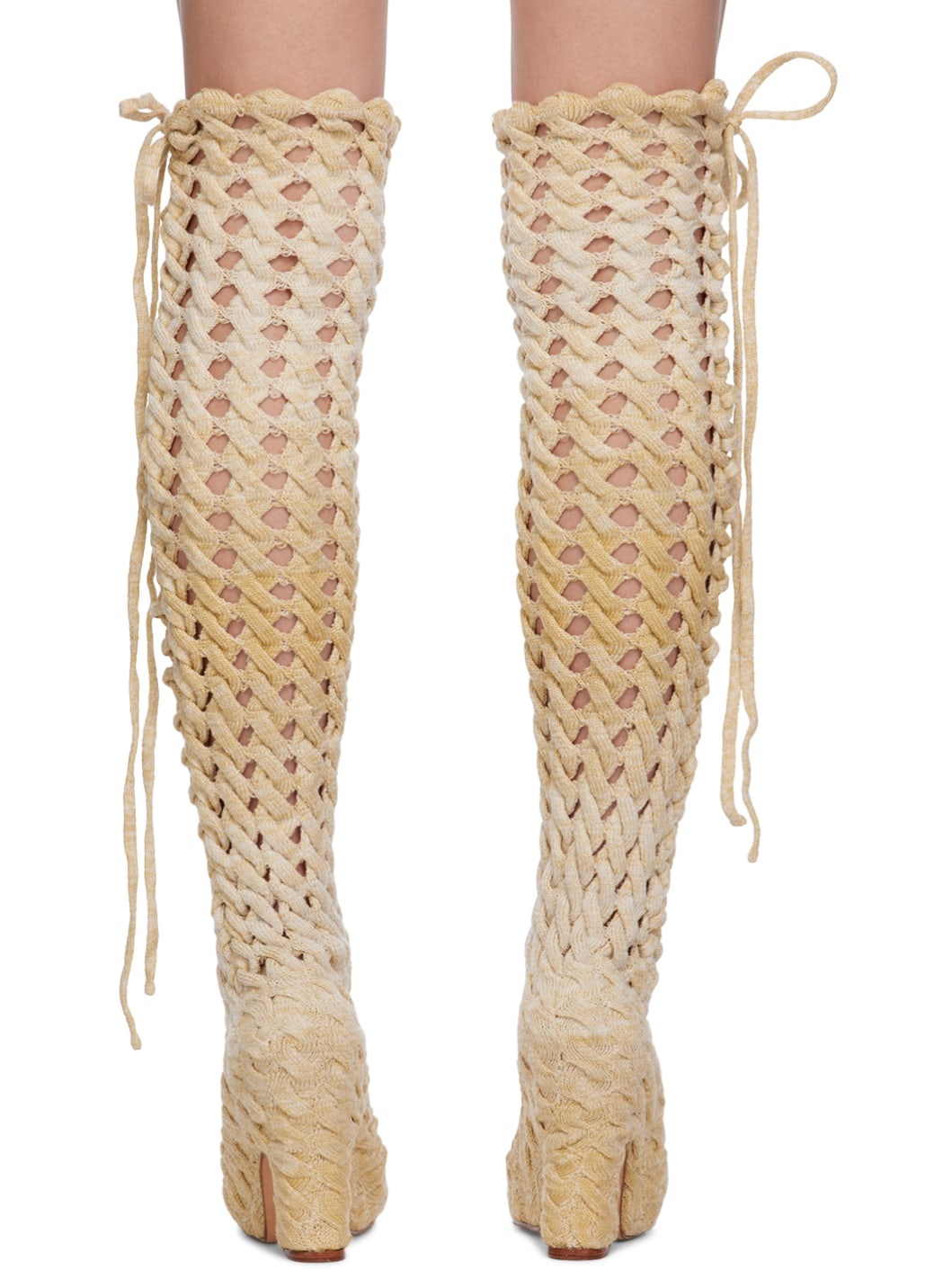 SSENSE Exclusive Off-White Spiral Cable Boots - 2