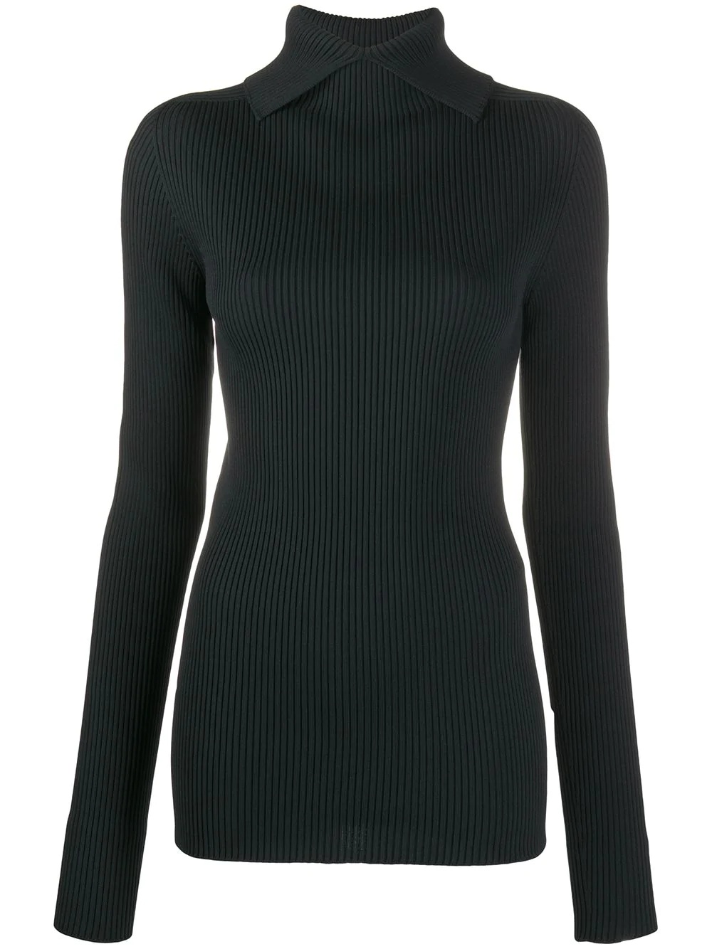 ribbed roll neck jumper - 1