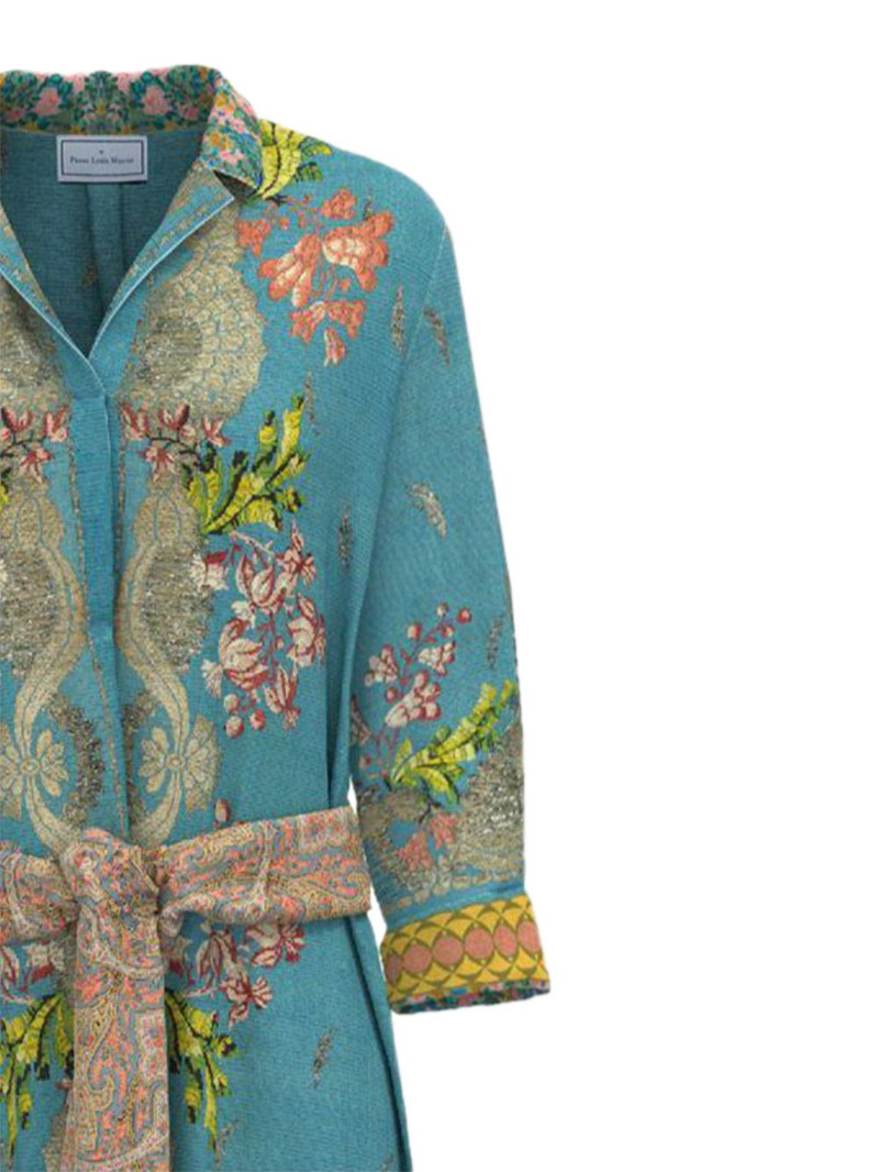 Pierre-Louis Mascia Aloe floral-print maxi shirt dress outlook