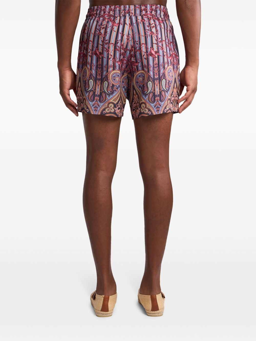 bird-print shorts - 4