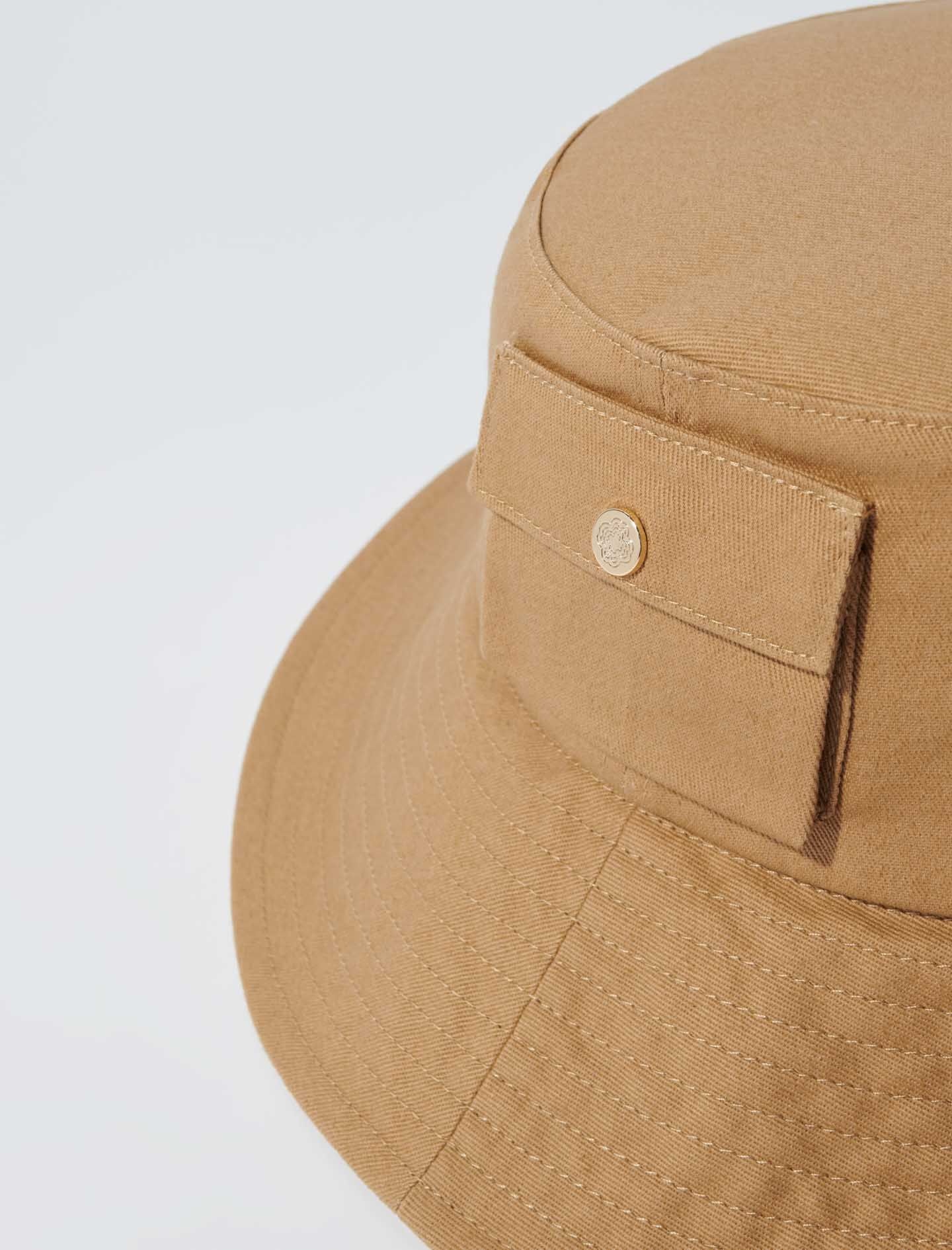 Beaded drawstring bucket hat - 3