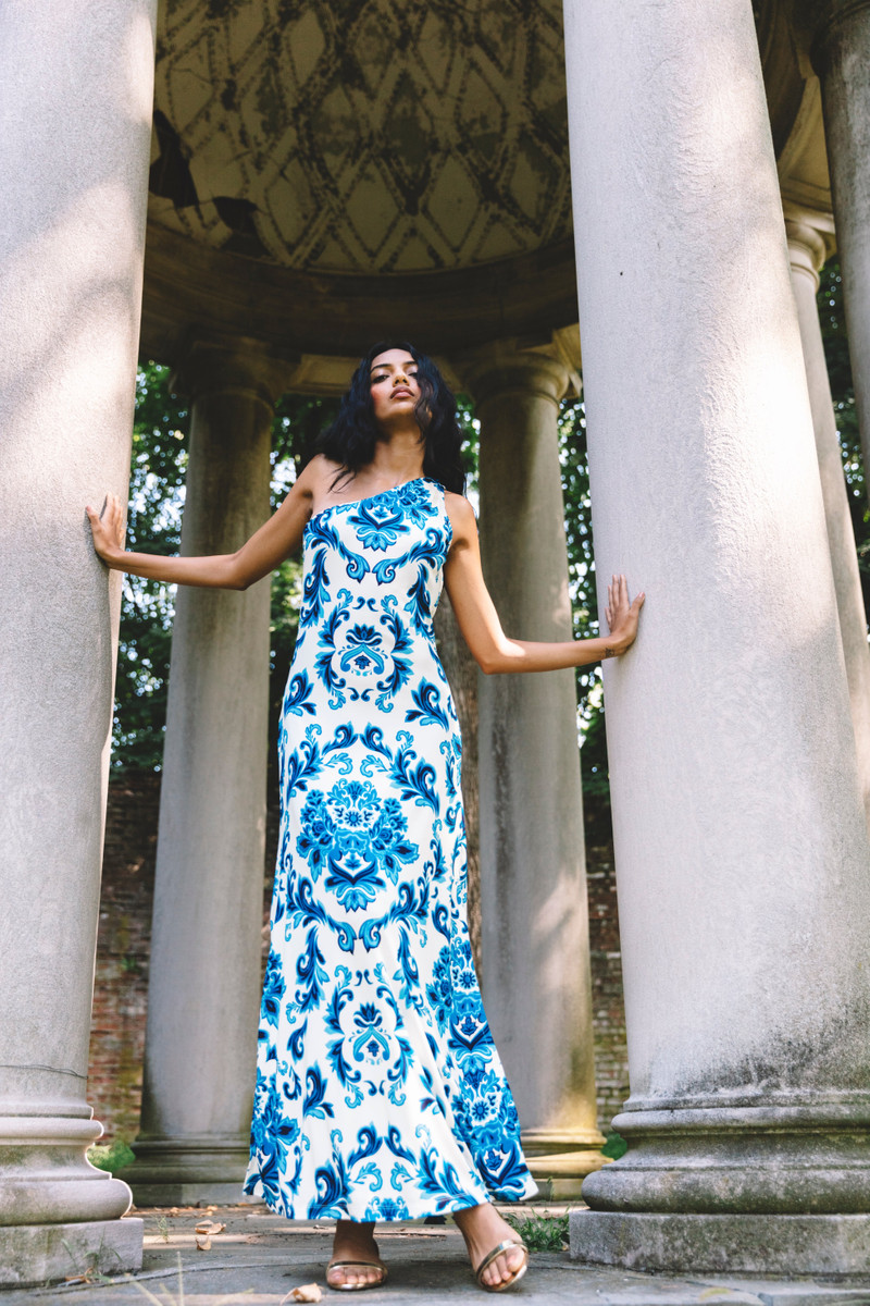 Nicky Dress A Sculpted Drape and One-Shoulder Allure 4