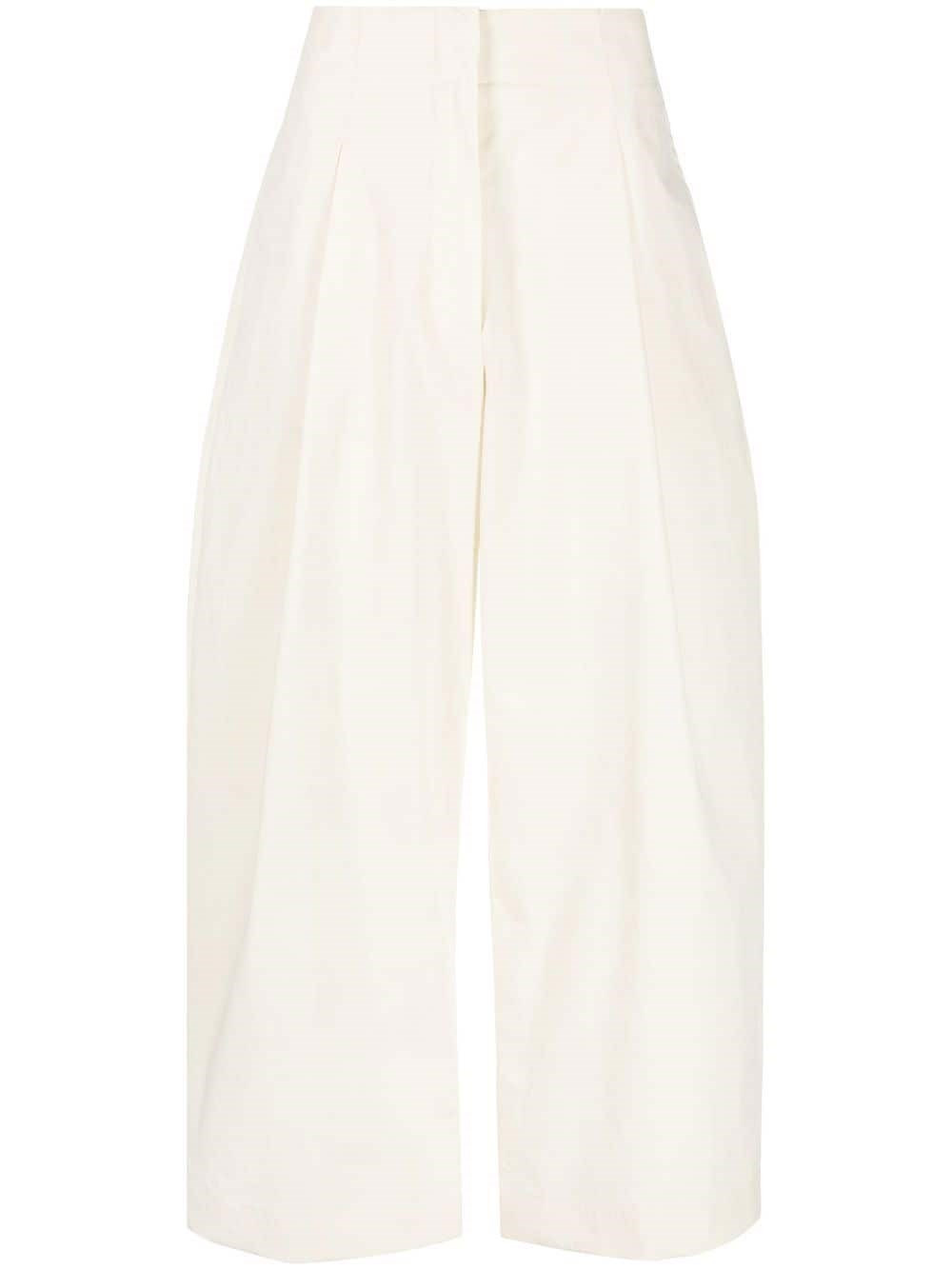 Cotton wide-leg trousers - 9