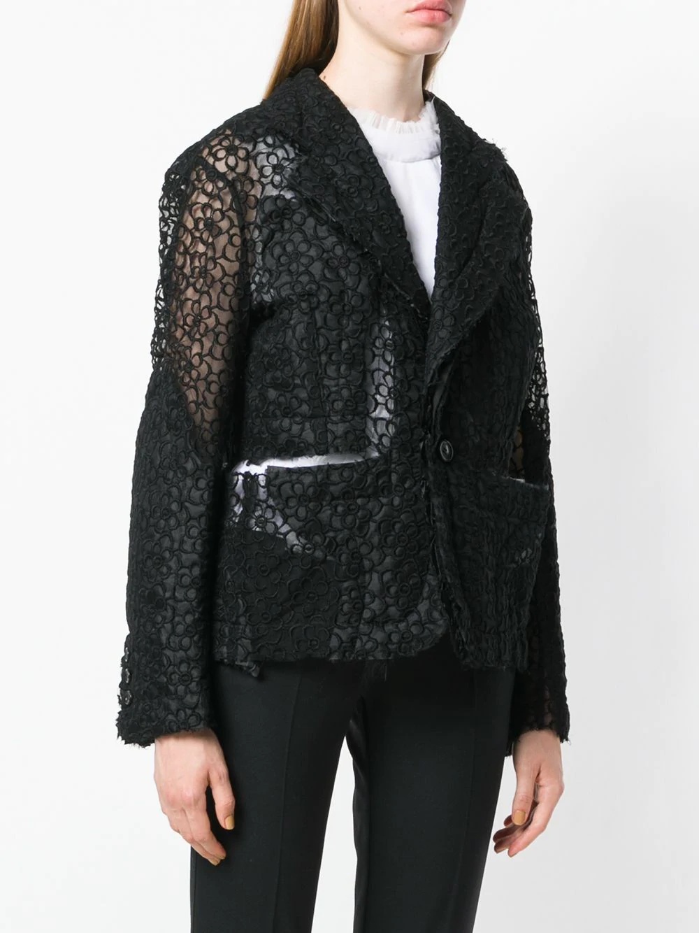 floral lace jacket - 3