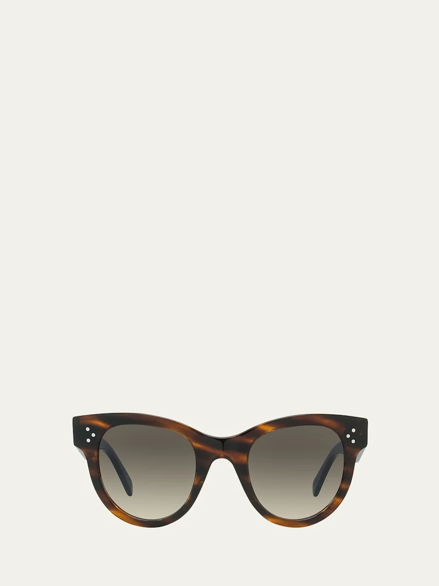 Tortoiseshell Acetate Cat-Eye Sunglasses - 1