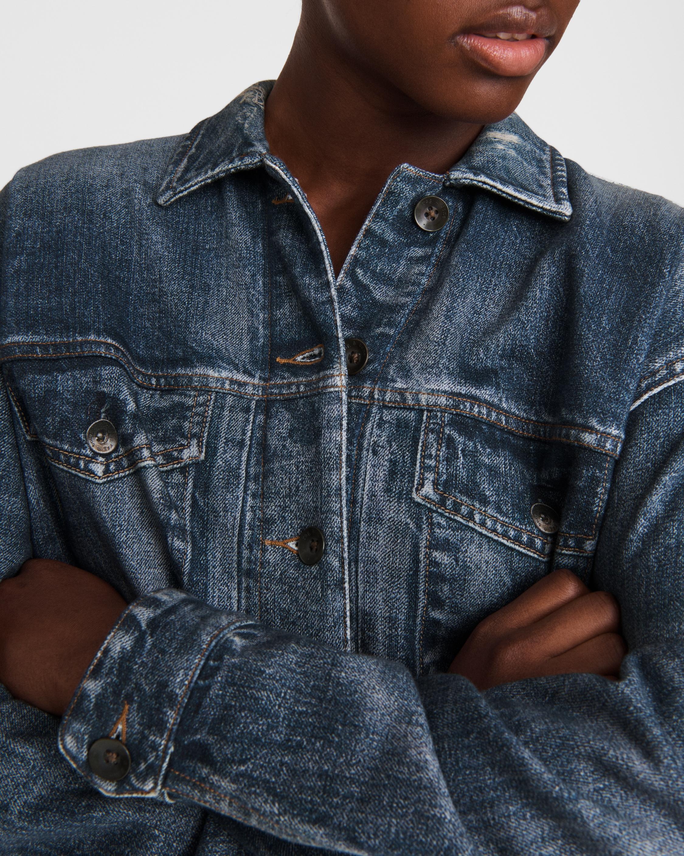 Miramar Cropped Cotton Trucker Jacket
Classic Fit Jacket - 6