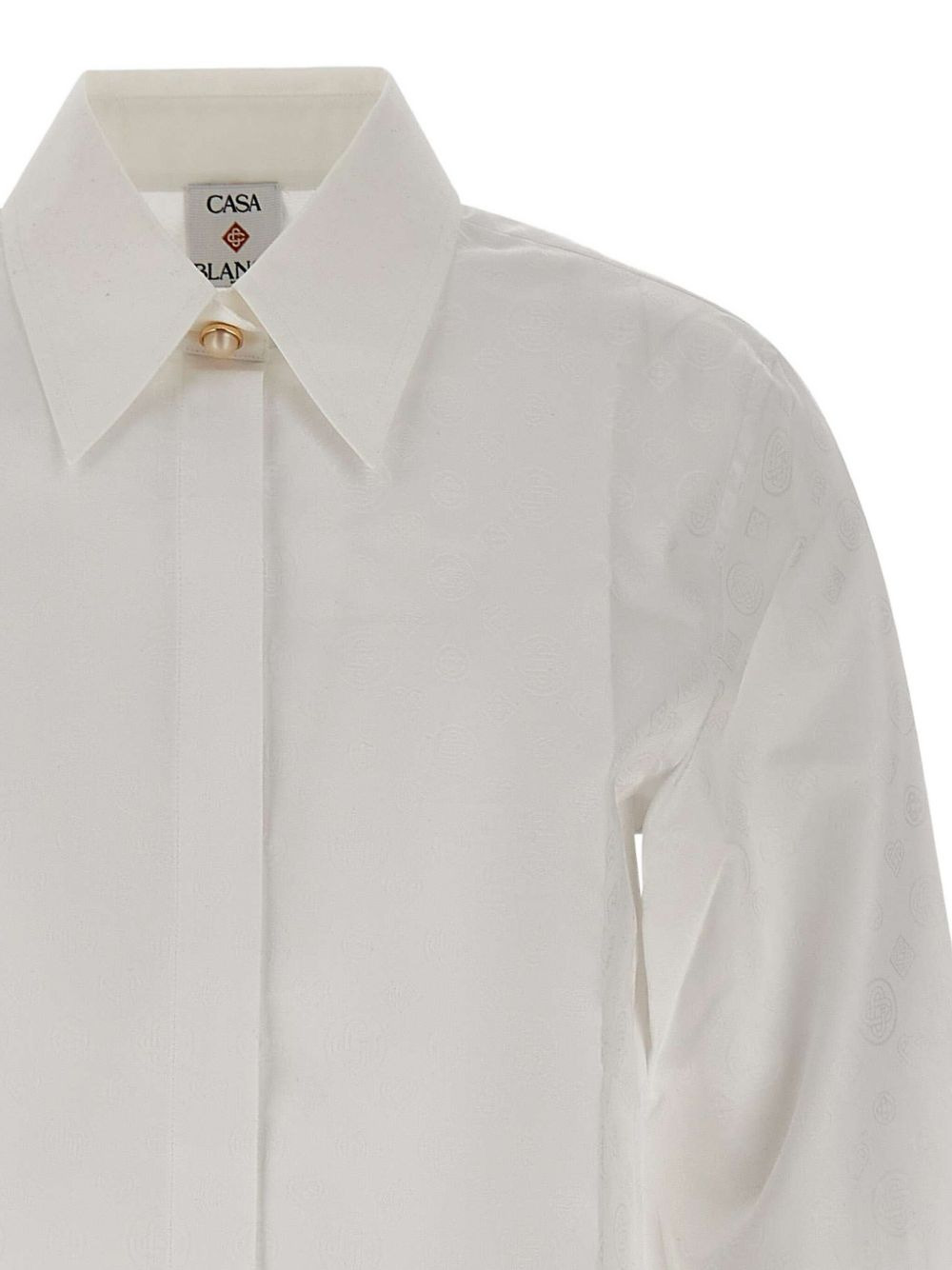 cotton cropped shirt - 4
