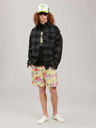 Palm Angels CURVED LOGO CHECKED SHIRT outlook