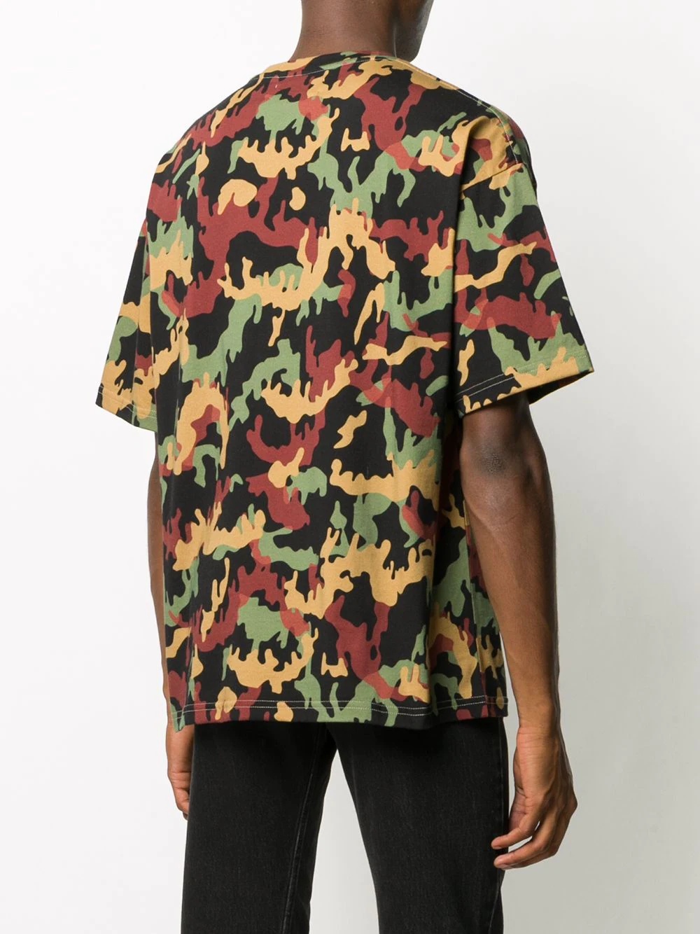 logo camouflage print T-shirt - 4