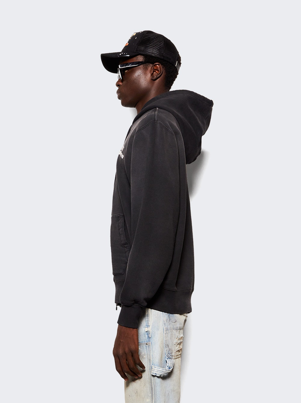 Hollywood Zip Hoodie Black - 3