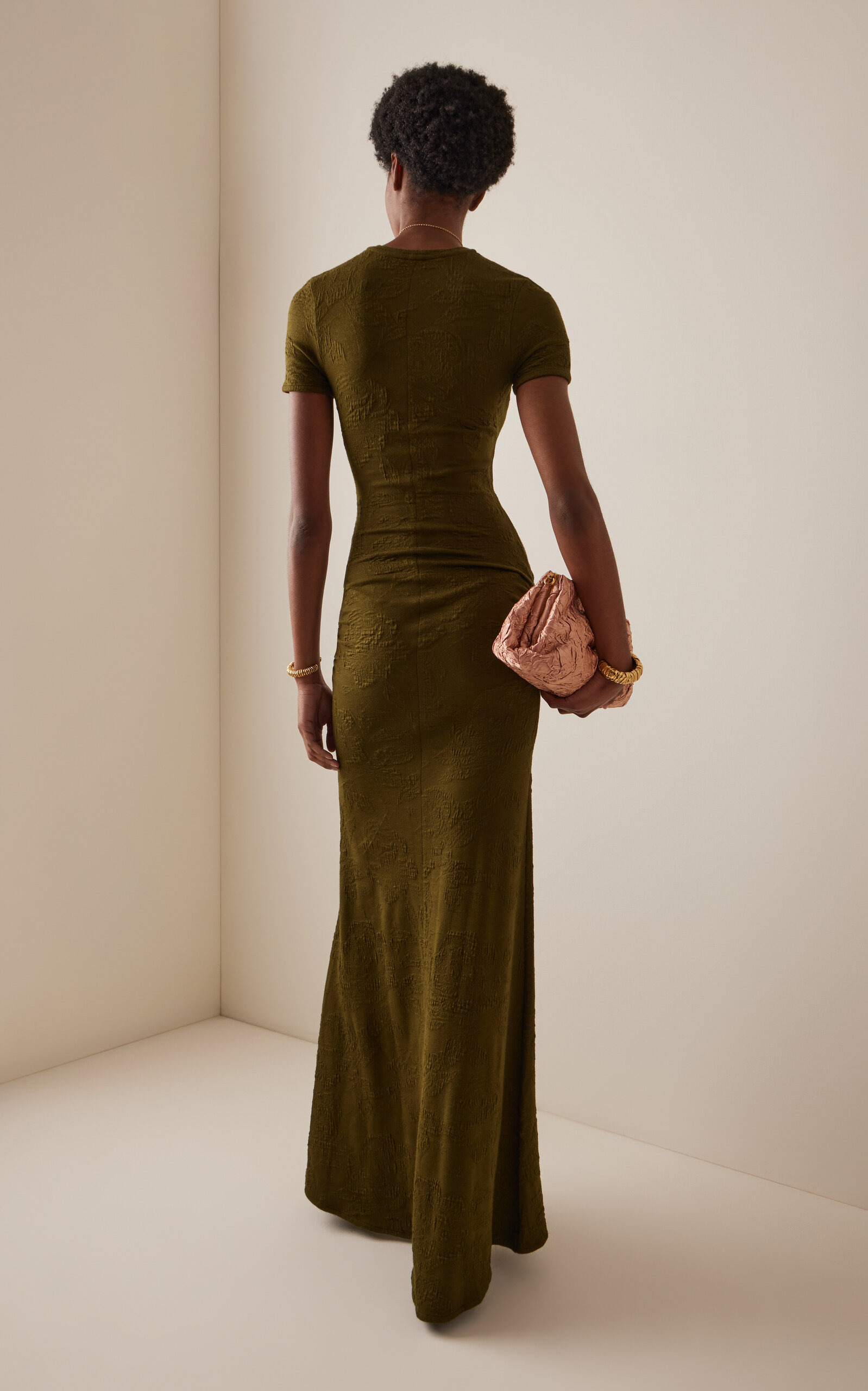 Cristal Ruched Maxi Dress green - 4