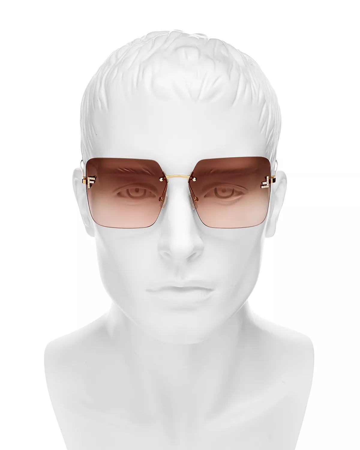 Rimless Square Sunglasses, 59mm - 1